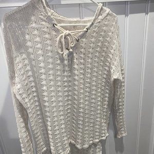 White Crochet Long Sleeve and/or Coverup